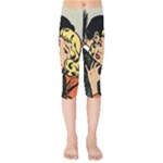 Hugging Retro Couple Kids  Capri Leggings 