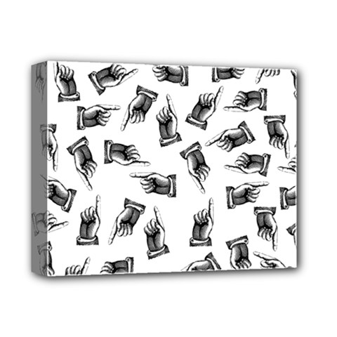 Pointing Finger Pattern Deluxe Canvas 14  X 11  (stretched) by Valentinaart