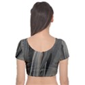 Black Marble Velvet Short Sleeve Crop Top  View2