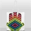 Hamsa of God Full Print Rope Handle Tote (Large) View1