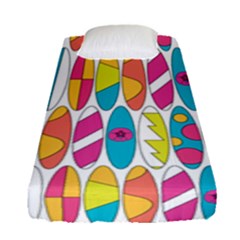 Mini Rainbow Colored Waikiki Surfboards  Fitted Sheet (single Size) by PodArtist