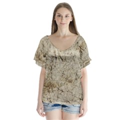 Background 1770238 1920 V-neck Flutter Sleeve Top by vintage2030