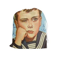Retro Boy Drawstring Pouch (xl)