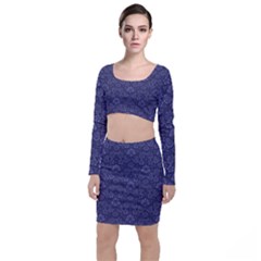 Damask Purple Top And Skirt Sets by vintage2030