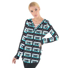 Aqua Cassette Tie Up Tee