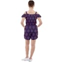 Hexagon Grid Geometric Hexagonal Ruffle Cut Out Chiffon Playsuit View2