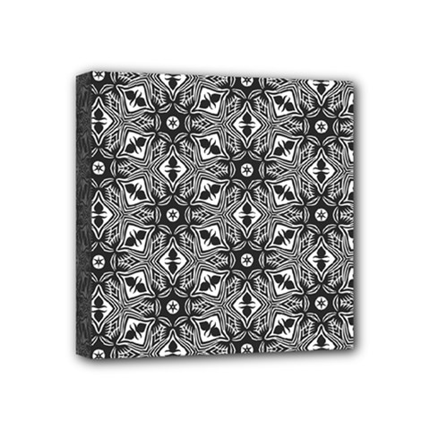 Black And White Pattern Mini Canvas 4  X 4  (stretched) by Simbadda