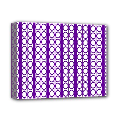 Circles Lines Purple White Modern Design Deluxe Canvas 14  X 11  (stretched)