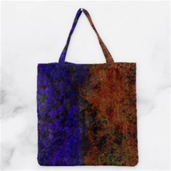 Colored Rusty Abstract Grunge Texture Print Grocery Tote Bag by dflcprints