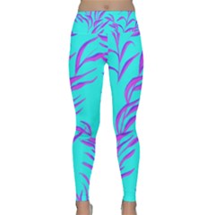 Branches Leaves Colors Summer Lightweight Velour Classic Yoga Leggings by Simbadda