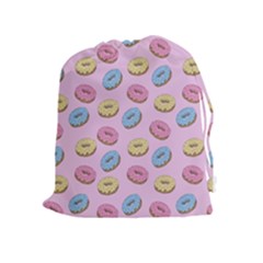 Donuts Pattern Drawstring Pouch (xl) by Valentinaart