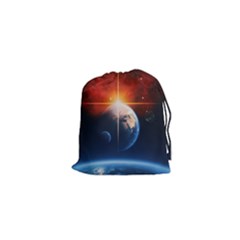 Earth Globe Planet Space Universe Drawstring Pouch (xs) by Celenk