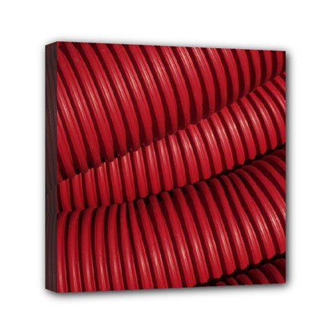 Tube Plastic Red Rip Mini Canvas 6  X 6  (stretched) by Celenk