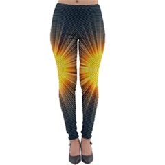 Background Mandala Sun Rays Lightweight Velour Leggings by Simbadda