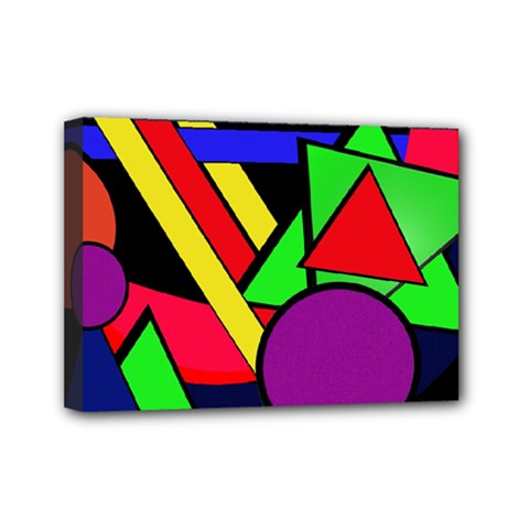 Background Color Art Pattern Form Mini Canvas 7  X 5  (stretched) by Nexatart