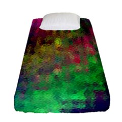 Background Abstract Art Color Fitted Sheet (single Size)