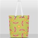 Dragonfly Sun Flower Seamlessly Full Print Rope Handle Tote (Small) View1