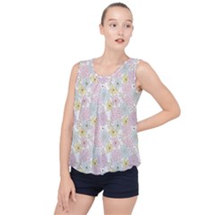 Dandelion Colors Flower Nature Bubble Hem Chiffon Tank Top by Nexatart