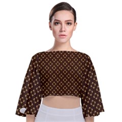 Digital Art Art Artwork Abstract Tie Back Butterfly Sleeve Chiffon Top