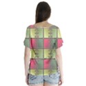 Seamless Pattern Seamless Design V-Neck Flutter Sleeve Top View2
