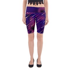 Meteor Shower 1 Yoga Cropped Leggings by JadehawksAnD