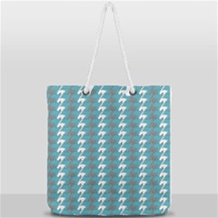 Swan Herd Houndstooth Pattern  Full Print Rope Handle Tote (large)