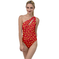 Pattern Stars Multi Color To One Side Swimsuit by Sapixe