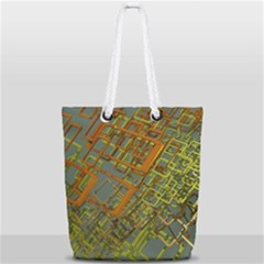 Art 3d Windows Modeling Dimension Full Print Rope Handle Tote (small)