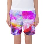 Background Drips Fluid Colorful Women s Basketball Shorts