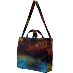 Background Cave Art Abstract Square Shoulder Tote Bag by Sapixe