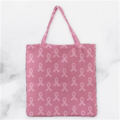 Pink Ribbon - Breast Cancer Awareness Month Grocery Tote Bag by Valentinaart