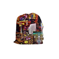 Painted House Drawstring Pouch (medium) by MRTACPANS