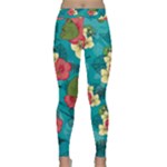 Apu Apustaja and Groyper Pepe The Frog frens Hawaiian Shirt with red Hibiscus on Green background from Kekistan Classic Yoga Leggings