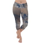 Deep Time Clouds Lightweight Velour Capri Yoga Leggings