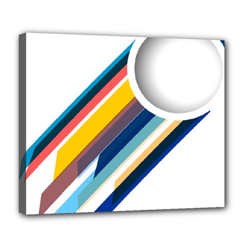 Vector Geometric Polygons And Circles Deluxe Canvas 24  X 20  (stretched)