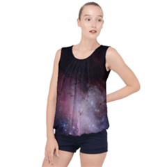 Eagle Nebula Wine Pink And Purple Pastel Stars Astronomy Bubble Hem Chiffon Tank Top by genx