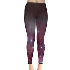 Christmas Tree Cluster Red Stars Nebula Constellation Astronomy Inside Out Leggings by genx