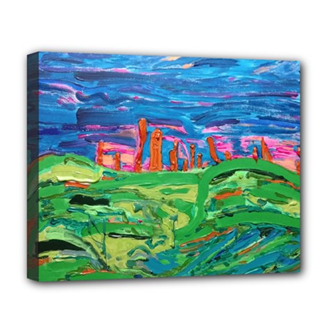 Our Town My Town Deluxe Canvas 20  X 16  (stretched) by arwwearableart
