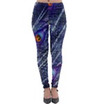 Peacock Feathers Color Plumage Lightweight Velour Leggings