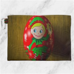 Christmas Wreath Ball Decoration Canvas Cosmetic Bag (xxl) by Wegoenart