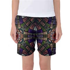 Fractal Detail Elements Pattern Women s Basketball Shorts by Wegoenart