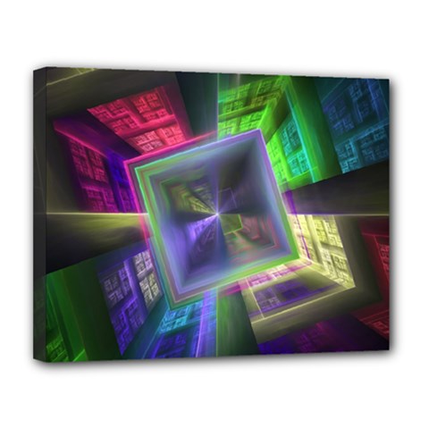 Perspective Technology Fractal Canvas 14  X 11  (stretched)