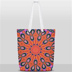 Art Abstract Background Pattern Full Print Rope Handle Tote (small)