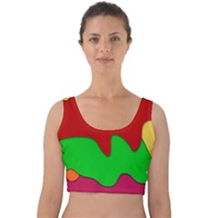 Liquid Forms Water Background Velvet Crop Top