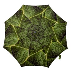 Green Leaf Giant Rhubarb Mammoth Sheet Hook Handle Umbrellas (small) by Wegoenart