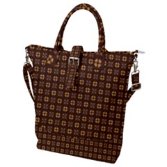 Background Pattern Structure Buckle Top Tote Bag by Wegoenart