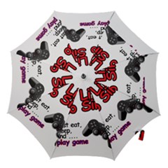 My Life Is Simple Hook Handle Umbrellas (large) by Ergi2000