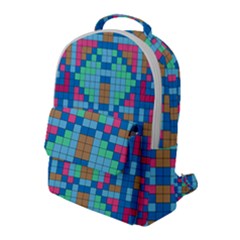 Checkerboard Squares Abstract Flap Pocket Backpack (large) by Pakrebo