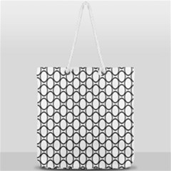 Black Pattern Halftone Wallpaper Full Print Rope Handle Tote (large) by Pakrebo