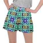 Mosaic Triangle Symmetry Stretch Ripstop Shorts